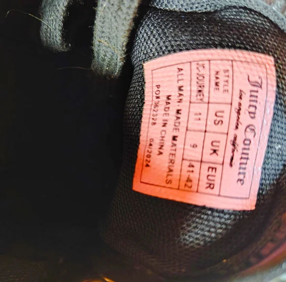 Juicy Couture Black Sneakers with Pink Logo Tag - Picture 2 of 2